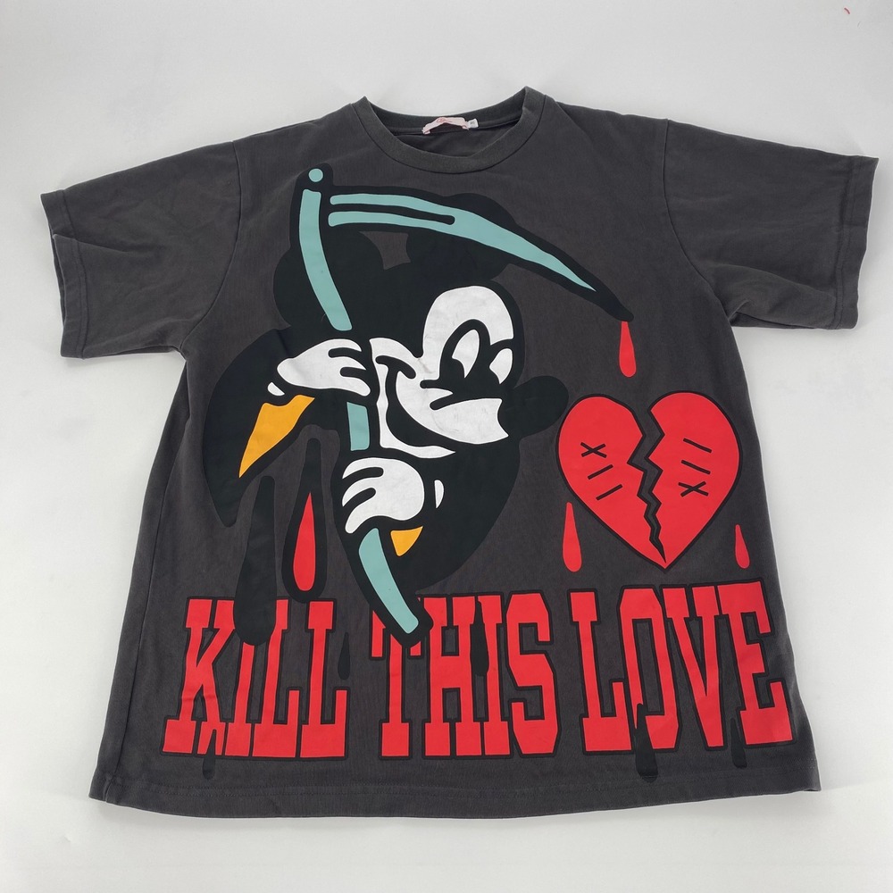 KARIAD Disney‎ Mickey Grim Reaper Kill This Love Graphic T Shirt Men's Size M